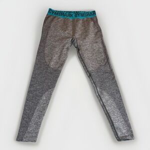 Womens Gymshark Flex Leggings SZ Large Mid-Rise Seamless Contouring Teal Band